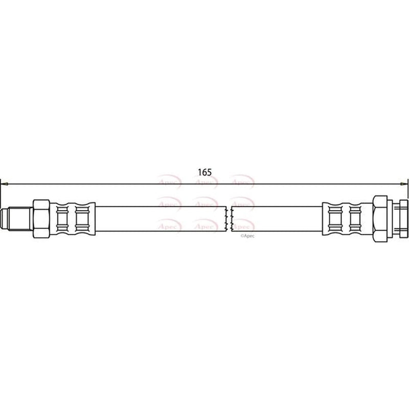 Apec Brake Hydraulic Hose Line outer HOS3588