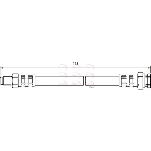 Apec Brake Hydraulic Hose Line outer HOS3588