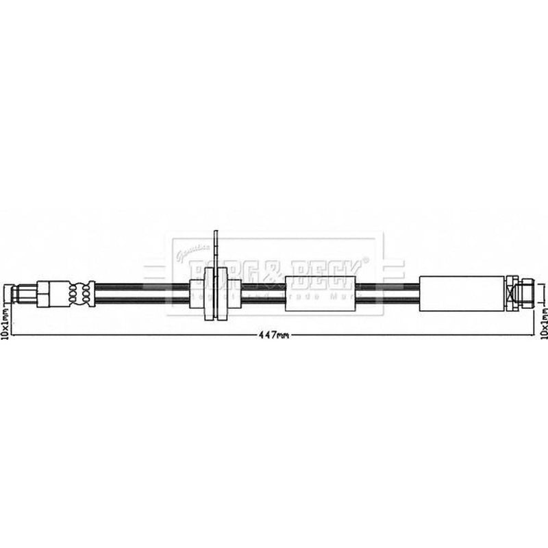 Borg & Beck Brake Hydraulic Hose Line Rear Right BBH8105