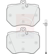 Apec Black Front Brake Pad Set fits Audi A6 C6 2008-2010