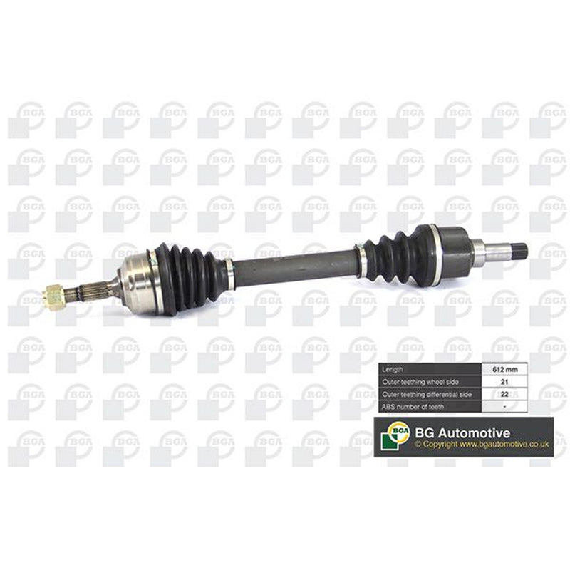 BGA CV Drive Shaft Driveshaft Front Left fits Peugeot 206 1998-2012 1.1 1.4 1.6