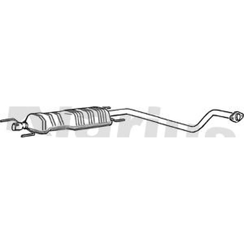 Klarius Box With Centre Pipe Centre fits Opel Astra G 1998-2005 2.0