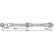Borg & Beck Brake Hydraulic Hose Line Left BBH7145