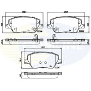 Comline 4 x Front Brake Pad Set CBP32324