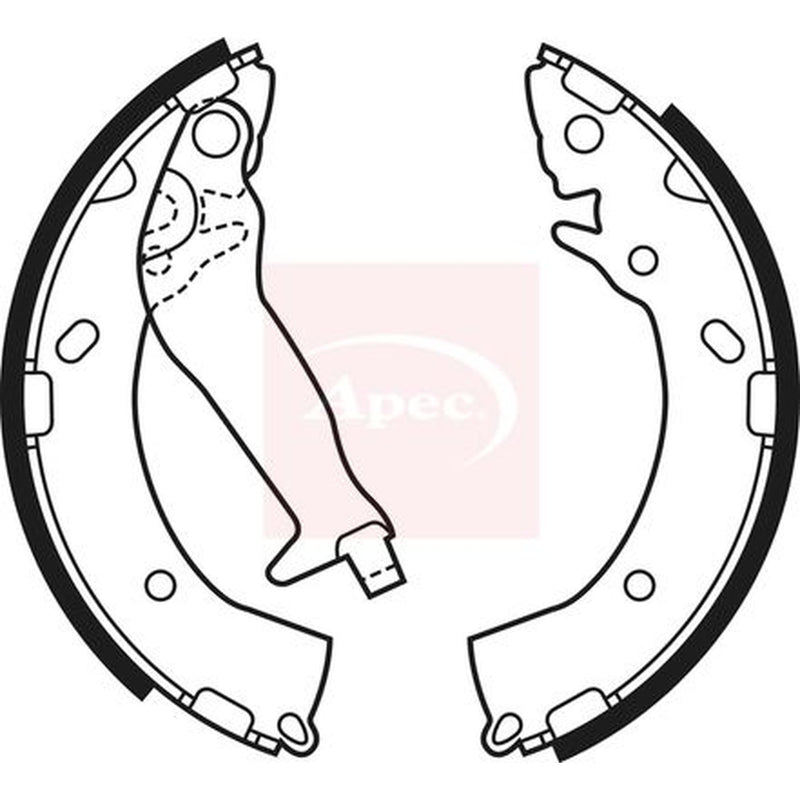 Apec Brake Shoe Set Axle Kit fits Hyundai Elantra V 2011-2015 1.6