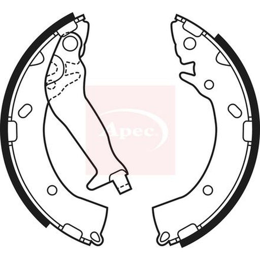 Apec Brake Shoe Set Axle Kit fits Hyundai Elantra V 2011-2015 1.6