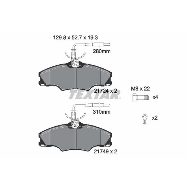 Textar Front Brake Pad Set 2172402