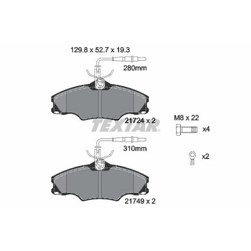 Textar Front Brake Pad Set 2172402