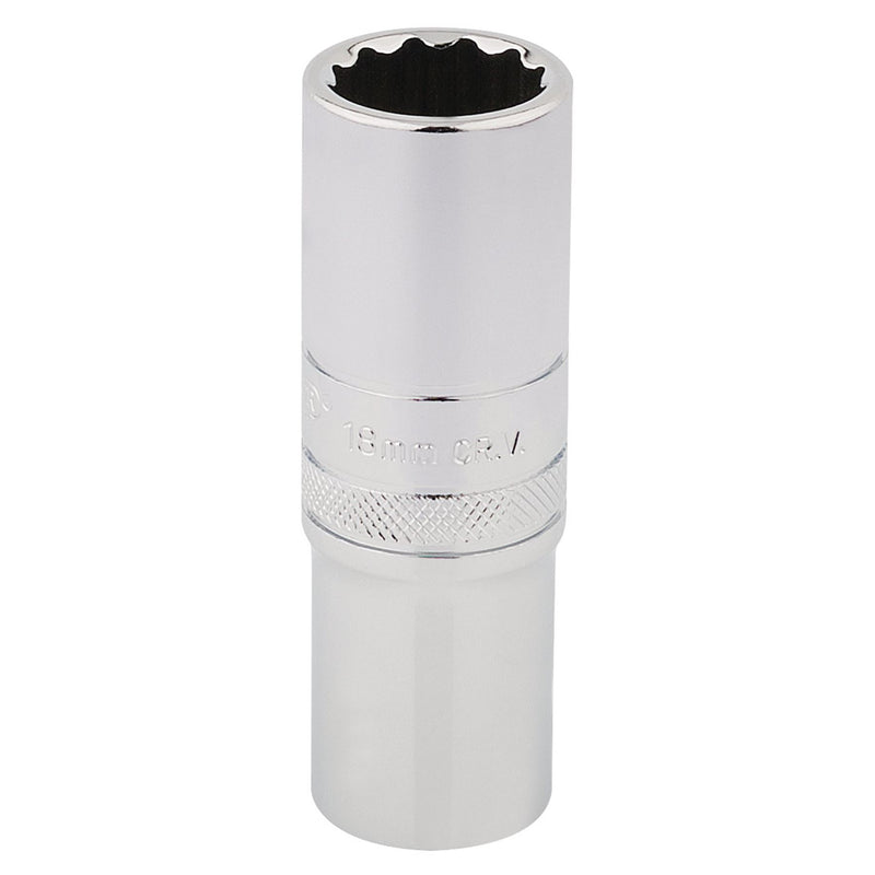 Draper HI-TORQ 12 Point Deep Socket, 1/2" Sq. Dr., 18mm 33741 Draper - Dynamic Drive