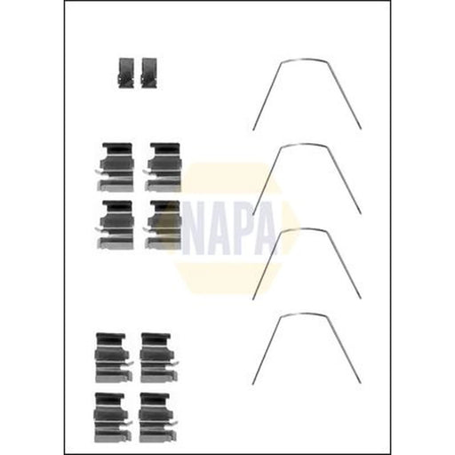 NAPA Brake Pad Accessory Fitting Kit Front fits Mazda MX-5 1998-2005 1.6 1.8