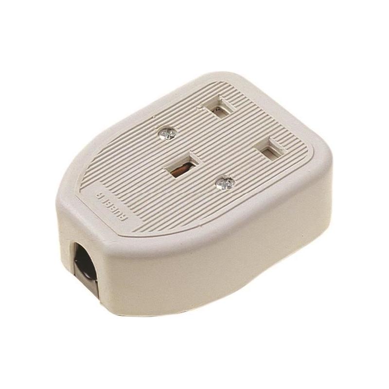 Dencon Rubber Trailing Socket 13A 1-Gang White Dencon - NN4 Online