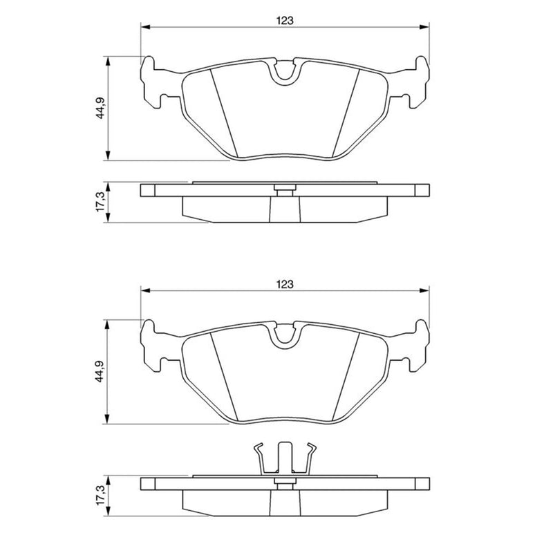 Bosch Front & Rear Pads fits BMW 3 1986-1993 2.3 2.5