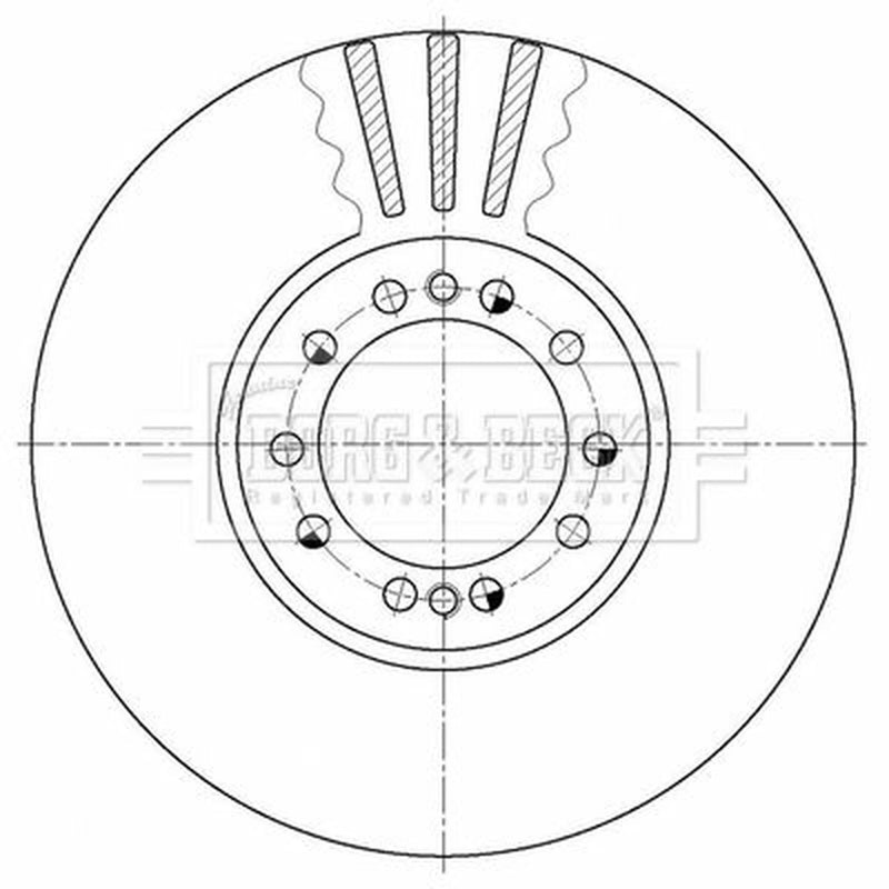 Borg & Beck 2 x Vented Front Brake Discs BBD32613