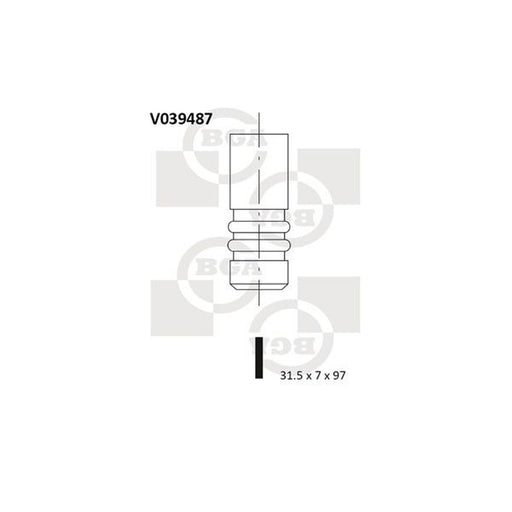 BGA Engine Exhaust Valve 31mm Head fits Audi A3 1996-2001 1.9