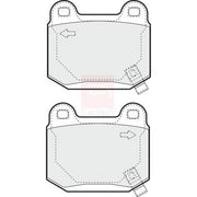 Apec Rear Brake Pad Set fits Maserati Ghibli II 1992-1997 2.0 2.8
