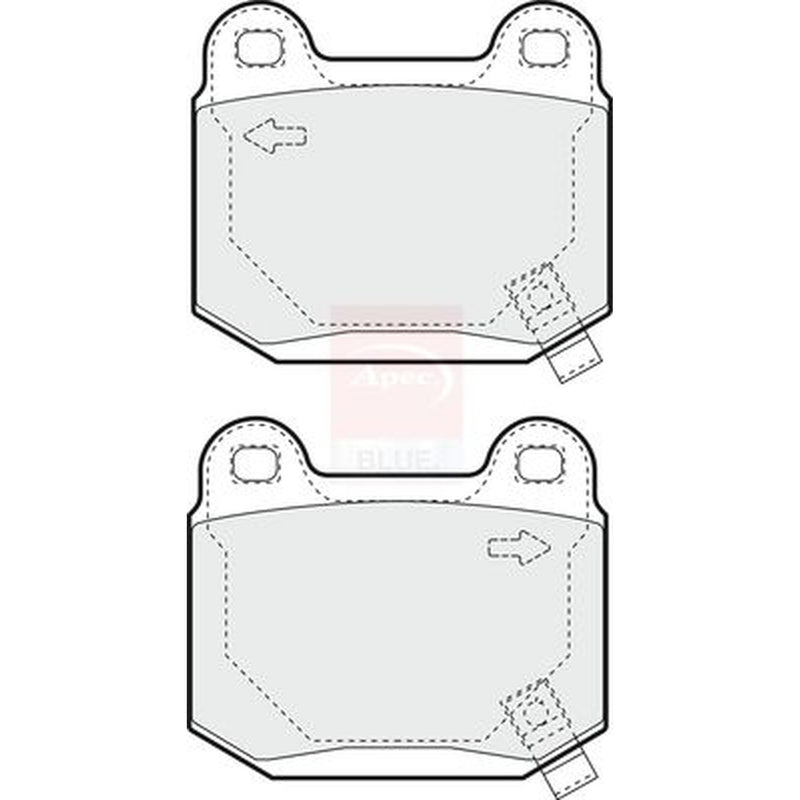 Apec Rear Brake Pad Set fits Maserati Ghibli II 1992-1997 2.0 2.8