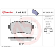 Brembo 4 x Rear Brake Pad Set fits Iveco Daily IV 2006-2011