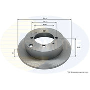 Comline Rear Brake Discs & Pads fits Mitsubishi Lancer VII 2003-2013 1.3 1.6 2.0