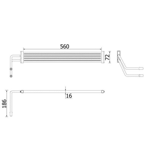Mahle Power Steering Oil Cooler fits BMW 7 2008-2015