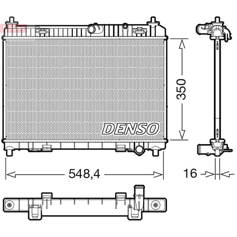 Denso Engine Radiator fits Ford B-Max 2012-2017 1.6