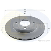 Comline 2 x Internally Vented Brake Discs fits Suzuki Celerio 2014 on 1.0