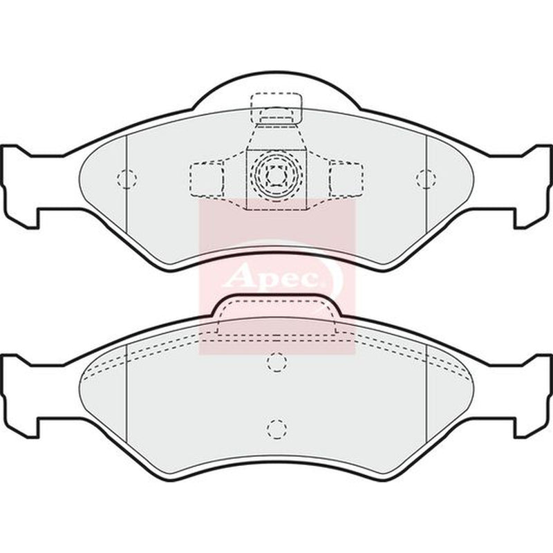 Apec Front Brake Pad Set fits Ford Courier Box Body/Mpv 2000-2003 1.8