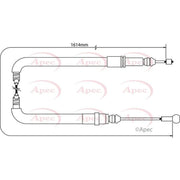 Apec Handbrake Cable Right Rear CAB1061