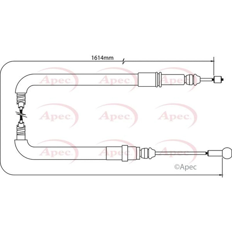 Apec Handbrake Cable Right Rear CAB1061