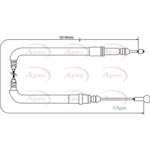 Apec Handbrake Cable Right Rear CAB1061