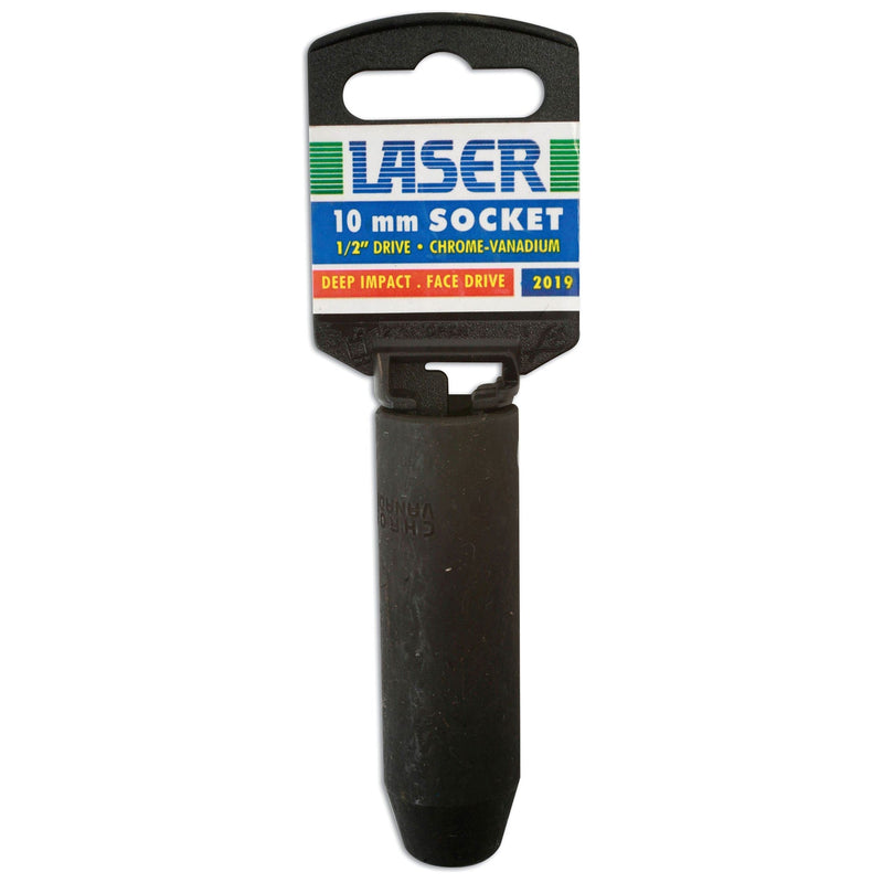 Laser Deep Impact Socket 1/2"D 10mm 2019 Laser - Dynamic Drive