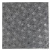 Sealey Vinyl Floor Tile with Peel & Stick Backing Silver Treadplate Pack of 16 Sealey - Dynamic Drive