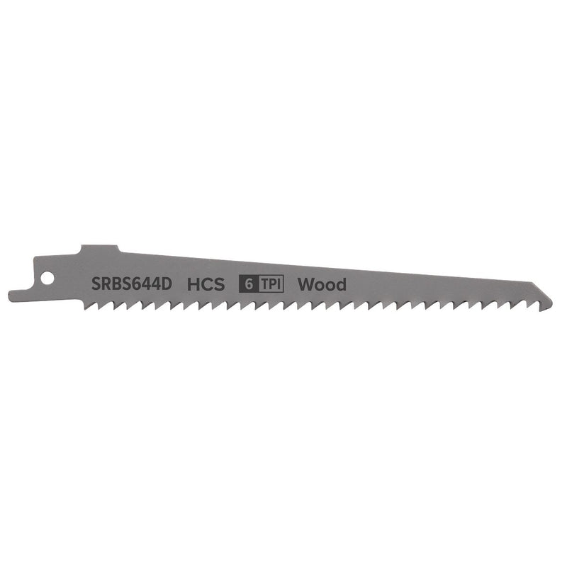 Sealey Reciprocating Saw Blade Clean Wood 150mm 6tpi Pack of 5 SRBS644D Sealey - Dynamic Drive