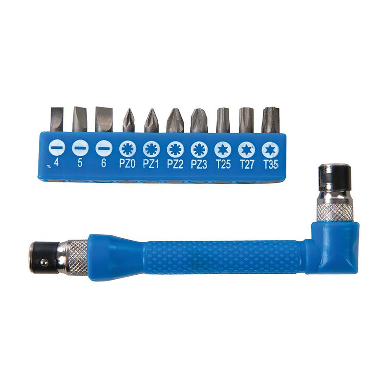 Silverline Angle Screwdriver Bit Holder Set 12pce 12pce Silverline - Dynamic Drive