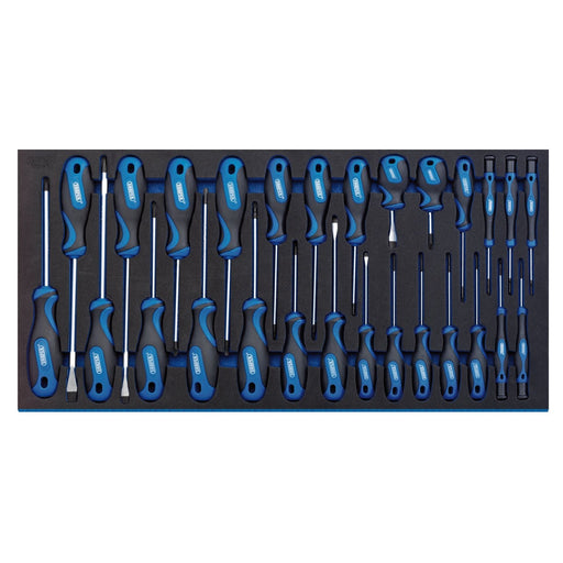 Draper Soft Grip Screwdriver Set in Full Drawer EVA Insert Tray (27 Piece) 63406 Draper - Dynamic Drive