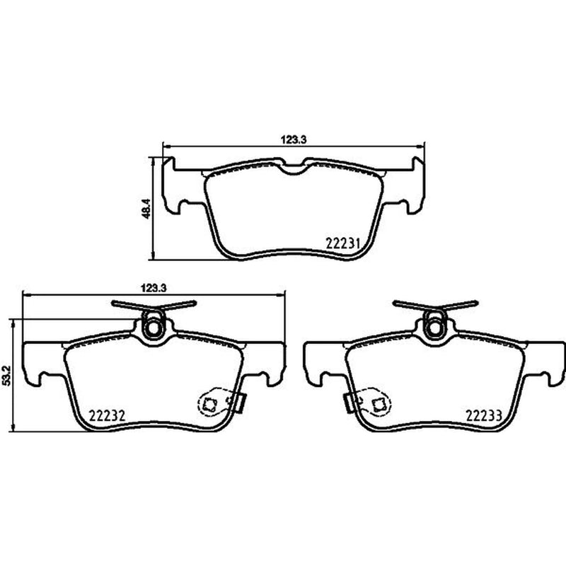 Mintex Rear Brake Pad Set fits Ford Focus IV 2018-2025 1.0 1.5 2.0 2.3