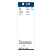 Bosch Conventional Wiper Blade 300mm — H308 fits Chevrolet Captiva 2006-2018