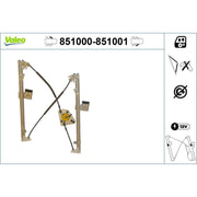 Valeo Electric Window Regulator Lifter Left Front 851000