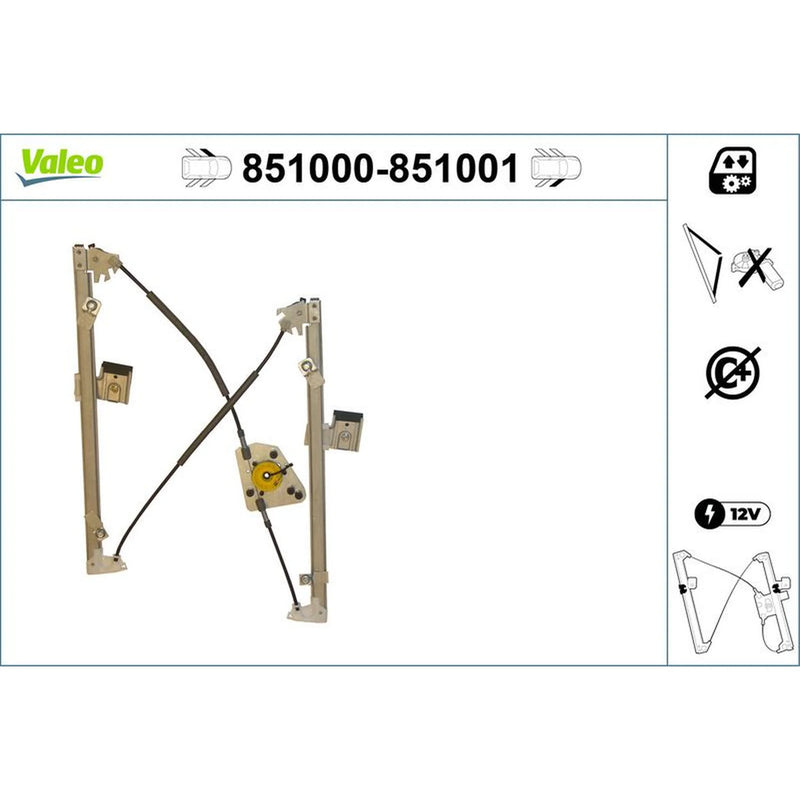 Valeo Electric Window Regulator Lifter Right Front 851001