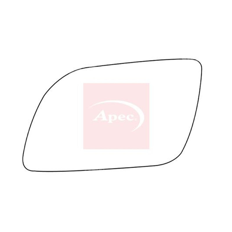 Apec Exterior Wing Mirror Glass Left fits VW Polo IV 2001-2009 1.2 1.4 1.9