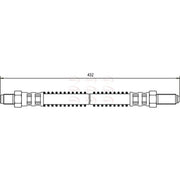 Apec Brake Hydraulic Hose Line Rear fits Land Rover 88 1971-1986 2.3