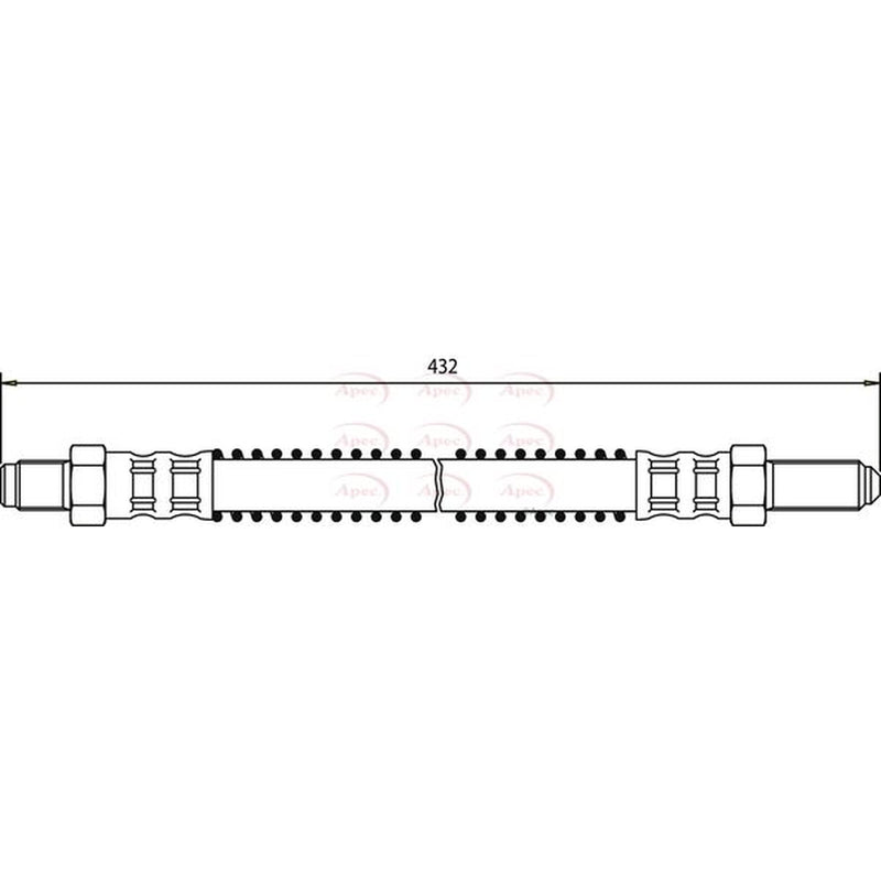 Apec Brake Hydraulic Hose Line Rear fits Land Rover 88 1971-1986 2.3