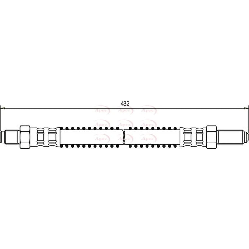 Apec Brake Hydraulic Hose Line Rear HOS3337