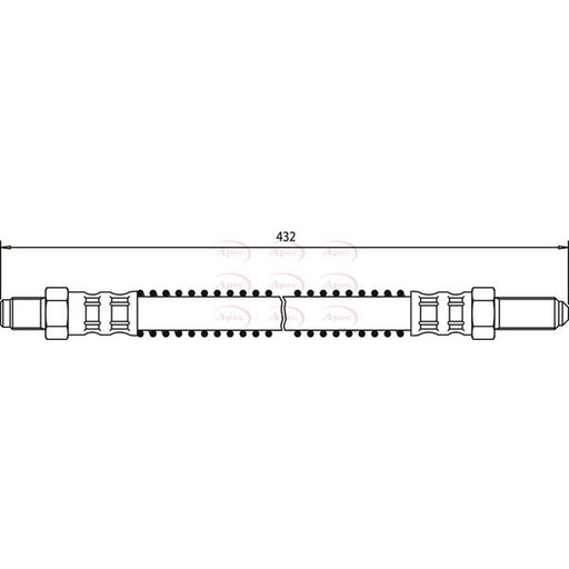 Apec Brake Hydraulic Hose Line Rear fits Land Rover 88 1971-1986 2.3