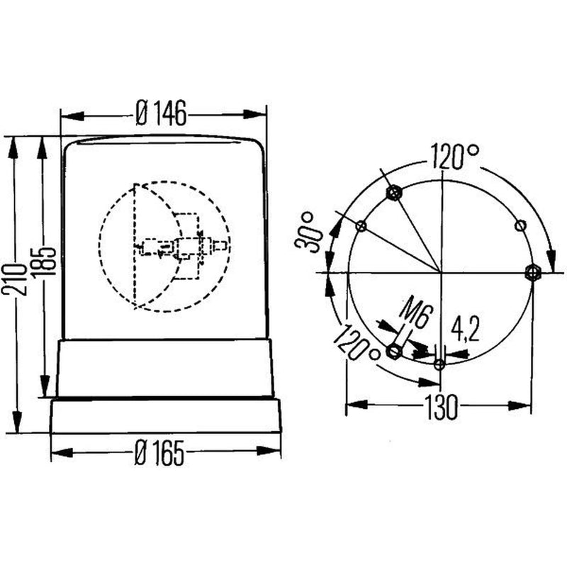 Hella Rotating Beacon Wide High