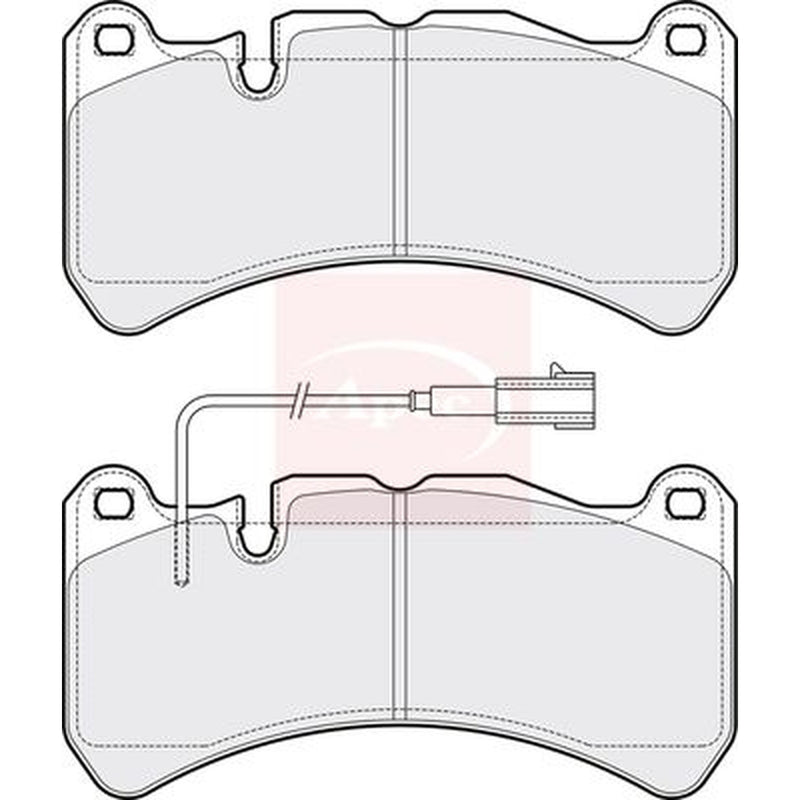 Apec Front Brake Pad Set fits Maserati Ghibli III 2013 on 3.0