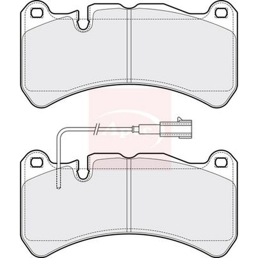 Apec Front Brake Pad Set fits Maserati Ghibli III 2013 on 3.0