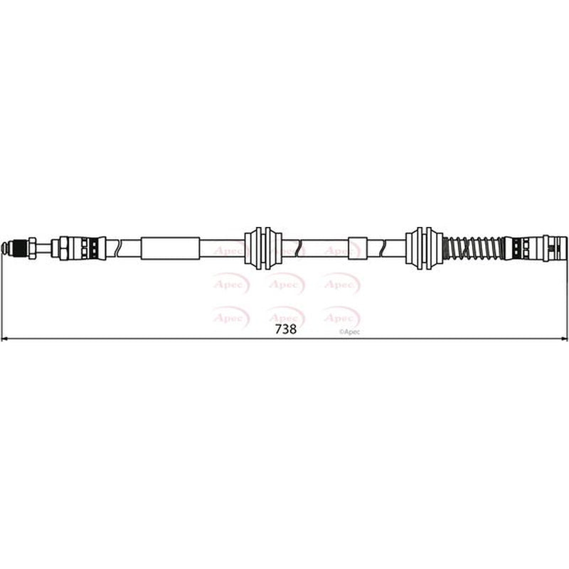 Apec Brake Hydraulic Hose Line Front fits VW Touareg 2003-2010 2.5