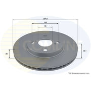 Comline Front Brake Discs & Pads fits Toyota Corolla 2001-2008 1.4 1.6 1.8