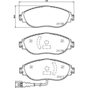 Mintex Front Brake Pad Set fits Seat Alhambra 2010-2022 1.4 1.8 2.0