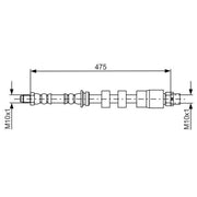 Bosch Brake Hydraulic Hose Line Front fits BMW X1 2009-2015